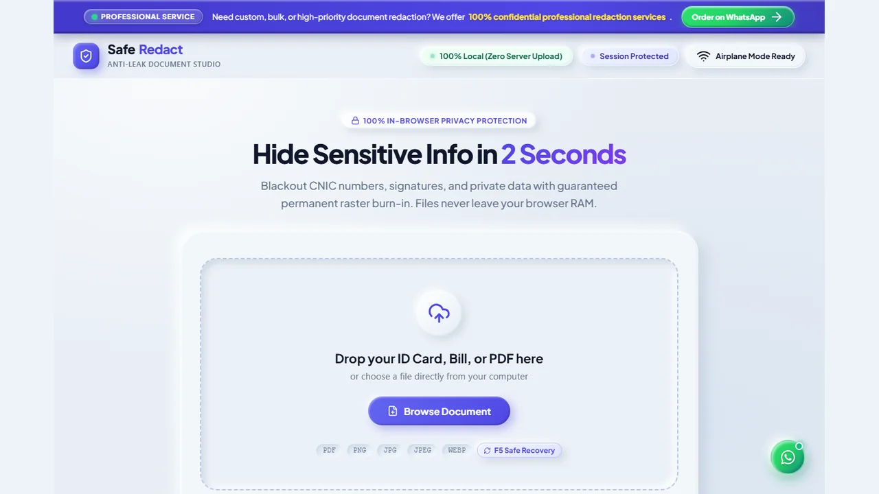 Step 1: Document Upload and Dropzone Screen